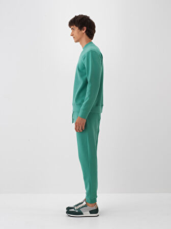 Xint Yeşil Pamuk Dokulu Regular Fit Sweat Pantolon