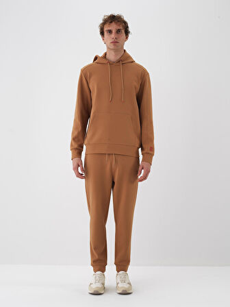 Xint Camel Pamuk Dokulu Regular Fit Sweat Pantolon
