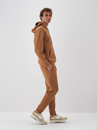 Xint Camel Pamuk Dokulu Regular Fit Sweat Pantolon