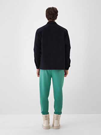 Xint Lacivert Pamuk Dokulu Regular Fit Gömlek Ceket