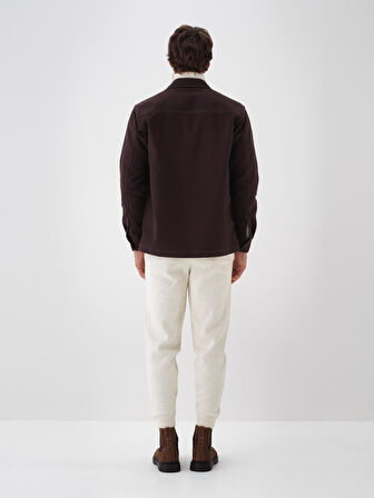 Xint Kahverengi Pamuk Dokulu Regular Fit Gömlek Ceket