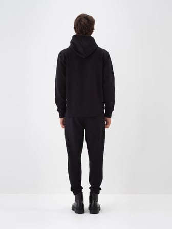 Xint Siyah Pamuk Dokulu Regular Fit Sweatshirt