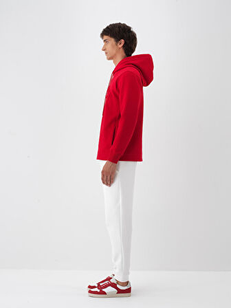 Xint Kırmızı Pamuk Dokulu Regular Fit Sweatshirt