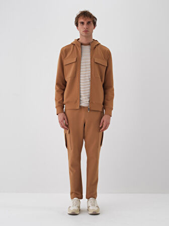 Xint Camel Pamuk Dokulu Regular Fit Sweatmont