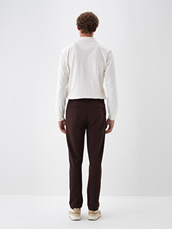 Xint Kahverengi Pamuk Dokulu Regular Fit Jogger Pantolon