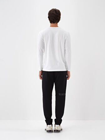 Xint Siyah Pamuk Dokulu Regular Fit Sweat Pantolon