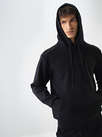 Xint Siyah Pamuk Dokulu Regular Fit Sweatshirt