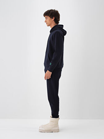 Xint Lacivert Pamuk Dokulu Regular Fit Sweatshirt