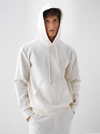 Xint Ekru Pamuk Dokulu Regular Fit Sweatshirt