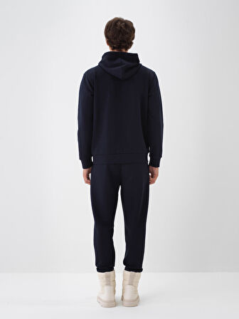 Xint Lacivert Pamuk Dokulu Regular Fit Sweatshirt