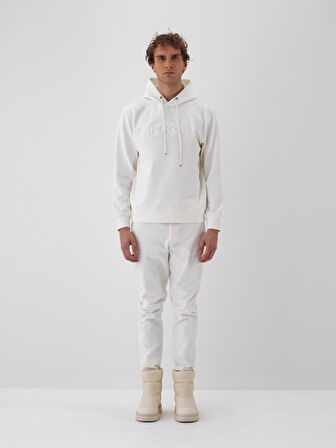 Xint Ekru Pamuk Dokulu Regular Fit Sweatshirt