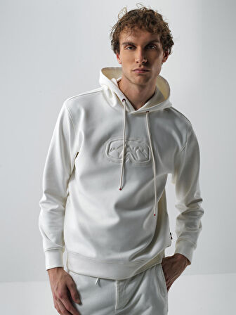 Xint Ekru Pamuk Dokulu Regular Fit Sweatshirt
