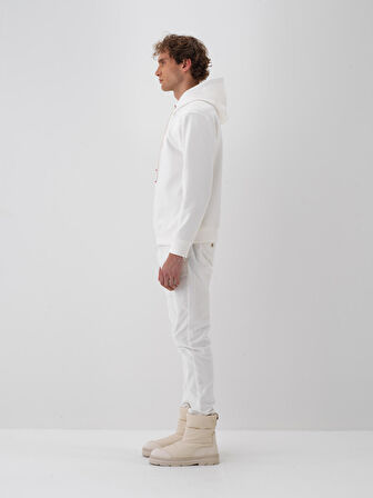 Xint Ekru Pamuk Dokulu Regular Fit Sweatshirt