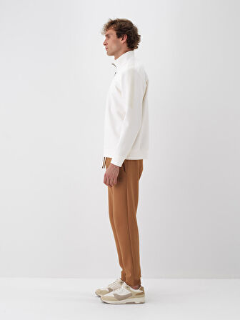 Xint Ekru Pamuk Dokulu Regular Fit Sweatshirt
