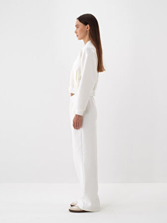 Xint Ekru Pamuk Dokulu Oversize Sweat Pantolon