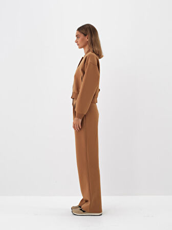 Xint Camel Pamuk Dokulu Oversize Sweatmont