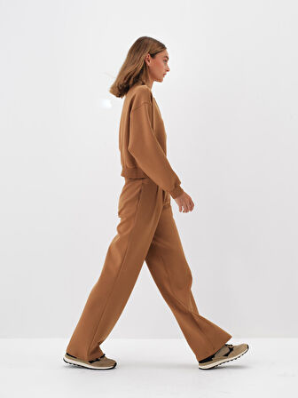 Xint Camel Pamuk Dokulu Oversize Sweatmont