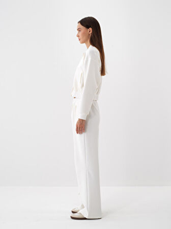 Xint Ekru Pamuk Dokulu Oversize Sweatmont