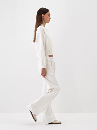 Xint Ekru Pamuk Dokulu Oversize Sweatmont