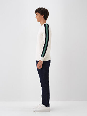 Xint Lacivert Pamuk Dokulu Slim Fit Denim Pantolon