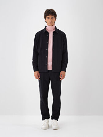 Xint Lacivert Pamuk Dokulu Regular Fit Jogger Pantolon