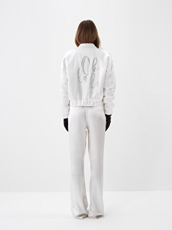Xint Beyaz İpeksi Saten Oversize Pantolon