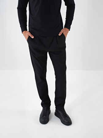 Xint Siyah Esnek Dokulu Slim Fit Pantolon