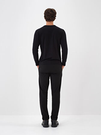 Xint Siyah Esnek Dokulu Slim Fit Pantolon