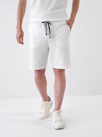 Beyaz Regular Fit  Şort