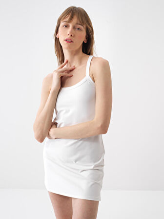 Beyaz Regular Fit  Elbise