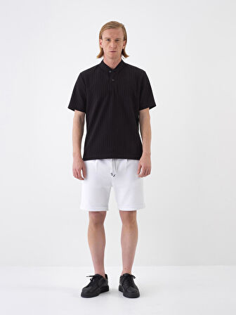 Siyah Regular Fit Pamuklu Tişört