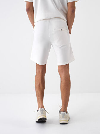 Beyaz Regular Fit Modal Şort