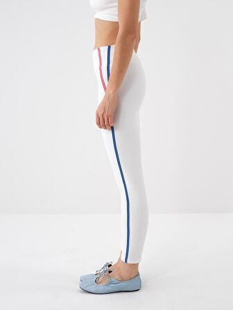 Beyaz Slim Fit  Tayt