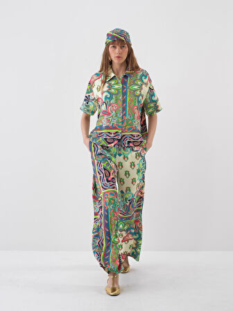 Yeşil Oversize  Gömlek