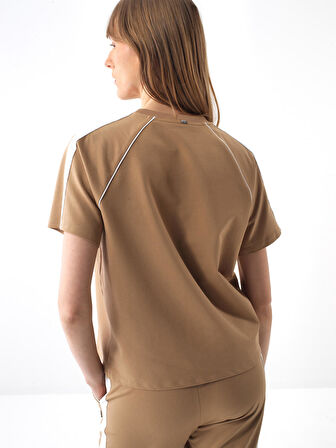 Camel Regular Fit Pamuklu Tişört