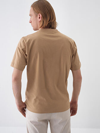Camel Regular Fit Pamuklu Tişört