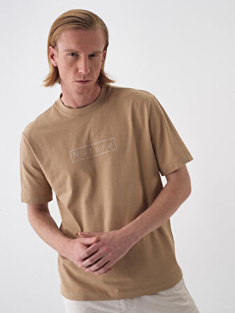 Camel Regular Fit Pamuklu Tişört