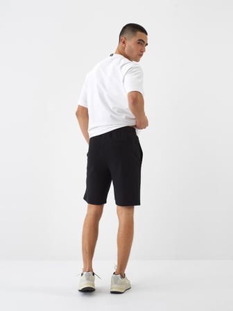 Siyah Regular Fit Pamuklu Şort