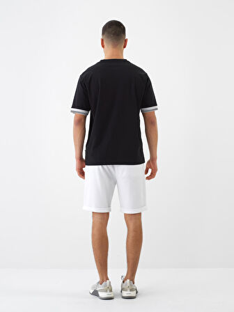 Siyah Regular Fit Pamuklu Tişört