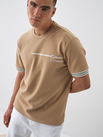 Camel Regular Fit Pamuklu Tişört