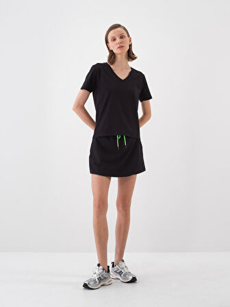 Siyah Regular Fit Pamuklu Tişört