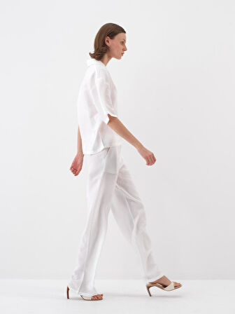 Beyaz Oversize  Bluz