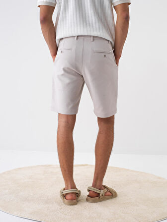 male Naturel Slim Fit Pamuklu Şort