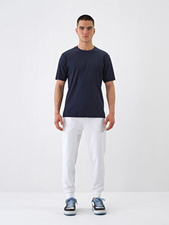 Beyaz Regular Fit Pamuklu Sweat Pantolon