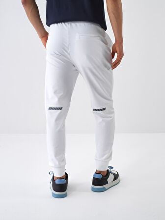 Beyaz Regular Fit Pamuklu Sweat Pantolon