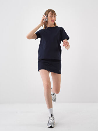 Lacivert Regular Fit Pamuklu Tişört