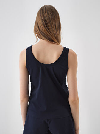 Lacivert Regular Fit Pamuklu Atlet