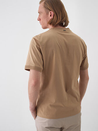 Camel Regular Fit Pamuklu Tişört