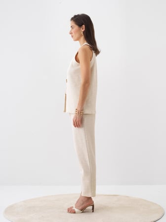 Naturel Oversize Pamuklu Bluz