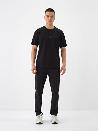 Siyah Regular Fit Pamuklu Tişört
